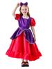 Exportação Europeia e Americana Novo Fantasia de Halloween Feminina Retrô Palácio Roxo Vestido Longo Vestido de Princesa Roupa Pai-Filho