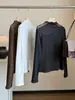 Camiseta de Malla Transparente de Manga Larga con Cuello Medio Alto 'Pure Desire' para Mujer Otoño 2026 Nueva Ajustada Favorecedora Top Base