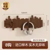 Perchero de madera maciza para puerta de entrada, estilo teclas de piano, ganchos para abrigos de pasillo, decoración de pared, ahorra espacio, no requiere taladrar, ropa y sombreros