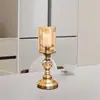 Portavelas Aromático de Cristal de Lujo Ligero Cena a la Luz de Velas Decorativo Transparente Estilo Europeo Adornos para Velas Base para Velas de Sala de Estar