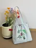 Bolso Nuevo Estilo Coreano con Estampado de Letras para Mujer, Bolso de Hombro de Nylon de Gran Capacidad, Bolso Tote Casual Versátil Portátil con Cordón