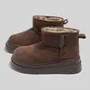 Botas de Nieve Cálidas de Invierno 2026, Nuevo Estilo, Forradas de Felpa, Suela Gruesa, que Aumentan la Altura, Zapatos de Algodón Cálidos de Doble Capa, Versátiles, Casuales, a la Moda, Estilo Ins