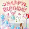Concha rosa sirena niña pequeña princesa pastel de cumpleaños decoración fiesta postre inserto plástico para hornear adornos