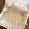 Pijama de Renda com Estampa Total para Chef e Biscoitos para Mulheres Verão Manga Curta Shorts Gola Boneca Conjunto de Duas Peças Casual Feminino Roupa de Casa