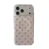 Capa Magnética de Celular Lisa Colorida com Bolinhas Estilo Ins para Apple 17 Pro Max, Adequada para 16 Pro, Camada Dupla 15 Pro, 14 Pro