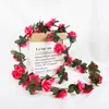 Enredadera de rosas artificiales con 45 cabezas, para decoración de techos de bodas, cobertura de conductos de aire acondicionado y arreglos de enredaderas colgantes.; disponible en stock para ventas transfronterizas