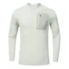 Casa de Passarinho mesmo estilo Veludo Alemão Gola Redonda Camiseta Esportiva Esportes ao Ar Livre Casual Ciclismo Corrida Fitness Manga Longa Personalização de LOGO