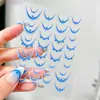 Adesivos para Unha Francesa Coração Crescente Costas Planas Adesivos Simples DIY Cor Sólida Ornamento de Adesivo para Manicure Francesa Modelo SL