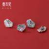 S925 prata retro do velho Xiangyun Ruyi botão botão pulseira conexão fivela de prata jóias acessórios atacado T0534