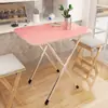 Mesa Dobrável, Mesa Lateral, Mesa de Jantar Doméstica Simples, Mesa Pequena Fácil de Usar para Comer, Adequada para 2-4 Pessoas, Mesa Quadrada Pequena Portátil para Montar Barracas