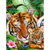 Pintura de Diamante Nova Transfronteiriça Série Animal: Feras Ferozes, Leões, Tigres, Pintura Diamante com Pedras Quadradas/Redondas, Pintura Decorativa Feita à Mão