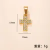 Pingente Único Nova Joia de Aço Titânio Transfronteiriça Colar Cruz Cravejado com Diamantes Acessório de Aço Inoxidável Personalizado da Moda