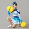 Nuevos Disfraces Azules de Porristas, Uniformes de Porrista, Disfraces de Rendimiento Aeróbico para Mujer, Conjunto de Disfraces de Rendimiento para Competencia