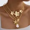 Colar com Pingente de Cruz de Diamante Nova Moda Criativa Transfronteiriço Corrente de Franja de Alta Qualidade para Mulheres Corrente de Clavícula Empilhada Atacado