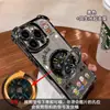 Capa de Celular Antichoque Galvanizada dos Cinco Deuses da Riqueza para Apple 17 Pro Max, 15, 16, 14 com Suporte para Aumentar a Fortuna em Estilo Chinês