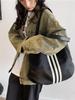 Bolso de Lona de Gran Capacidad Estilo Perezoso Nuevo Bolso de Hombro de Otoño e Invierno para Mujer 2025 Moda Bolso de Mano para Estudiante Bolso Tote