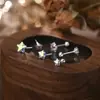 Pendientes de Estrella de Cinco Puntas de Plata de Ley S999 para Orejas Perforadas Clavos de Hélice para Hélice Ósea 2025 Nuevos Pendientes Populares Venta al por Mayor