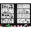 Regla de dibujo de serie de tiras largas original, regla de encaje hueco multifuncional con cuenta manual, plantilla de relleno de color, copia de mano para niños, periódico, 8 opciones
