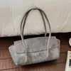 Bolsa de camurça vintage para outono e inverno para mulheres 2026 nova moda bolsa de ombro para o dia a dia bolsa tote casual de grande capacidade