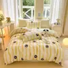 Juego de ropa de cama de algodón estilo Ins de cuatro piezas juego de tres piezas de algodón fresco para dormitorio de estudiante sábana funda de edredón