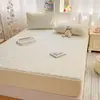 2026 Nuevo Modelo Sábana Bajera de Gasa Gruesa de Tres Capas Cubierta de Cama Protector de Colchón de Envoltura Completa Sábana Bajera para Cama Matrimonial Juego de Tres Piezas