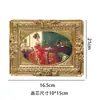 Moldura de Foto Dourada em Relevo Estilo Europeu Vintage Decoração de Parede para Casa e Pousada, Pendente de Parede Esculpido Artístico de Luxo Leve