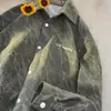 Camisa Retrô de Veludo Estilo Americano Masculina Marca da Moda Bordado de Primavera Sensação de Alto Padrão Camisa Bonita Corppie Estilo de Hong Kong Jaqueta Japonesa
