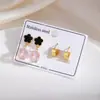 Estilo Retro Francés Trébol de Cuatro Hojas Colgante Largo de Gota de Agua Juego de Pendientes Pendientes de Diseño Transfronterizo de Lujo Ligero con Sentido del Temperamento