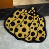 Tapete de Flocagem Irregular de Abóbora para Banheiro Quarto Dobrável Absorvente de Água Secagem Rápida Tapete de Chão Antiderrapante à Prova de Poeira Fácil de Limpar Capacho