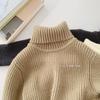 [em estoque camisola infantil primavera e outono gola alta pulôver camisa base grossa bebê camisola estilo ocidental versão coreana