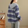 Chaqueta Casual Holgada Estilo Camisa Engrosada con Capucha de Color Bloqueado a Cuadros de Franela para Mujer, Exportación Coreana y Japonesa, Otoño e Invierno 2026