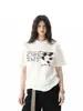 Camisetas de Verano Americanas de Calle Sueltas de Manga Corta para Hombres y Mujeres, Bonitos Tops Casuales de Nicho para Parejas de Media Manga Tendencia