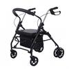Carrito de Compras de Seis Ruedas para Personas Mayores, Carrito de Empuje, Carrito de Compras Empujable y Sentable, Andador de Ocio para Personas Mayores con Asiento