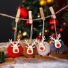Decoração de Natal Pingente de Lã Feltro Desenho Animado Cervo Alce Pingente Árvore de Natal Pingente Acessórios Presente