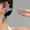 Brilhantes e Luxuosos Novos Estilos com Brilhantes Borboleta Diamante Brilhante Brincos de Fada, Brincos Modernos Estilo Vestido de Noiva