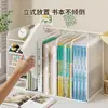 Caixa de armazenamento de mesa estante de livros para estudantes suporte para livros estante de grande capacidade porta-lápis de papelaria para mesa de escritório