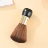 Cepillo de Nylon Suave para Barba y Cabello Limpiador de Polvo para el Cabello Barredor de Cabello Cepillo de Limpieza para el Cabello Cepillo de Peluquería de Madera Maciza
