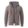 Cárdigan de Punto Grueso con Capucha para Hombre, Tallas Grandes, Terciopelo Plus, Invierno Transfronterizo Nuevo, Chaqueta Cálida Casual con Cremallera para Hombre