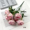 Simulación de 7 rosas de montaña nevadas, flores transfronterizas, arreglo floral para bodas, decoración, conjunto de fotografía, flores falsas