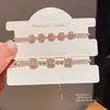 Pulseira quadrada pequena de zircônia para puxar açúcar, luxo leve, alto senso, pulseira simples, moda para o dia a dia, joia com temperamento versátil, atacado