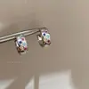 Pendientes de estrella de circón de color diseño de nicho femenino pendientes de moda con alto sentido de temperamento