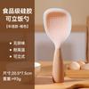 Colher de silicone resistente a altas temperaturas, antiaderente, arroz, doméstico, grau alimentício, vaporizável, arroz, alto valor, cabo de madeira, utensílios de cozinha