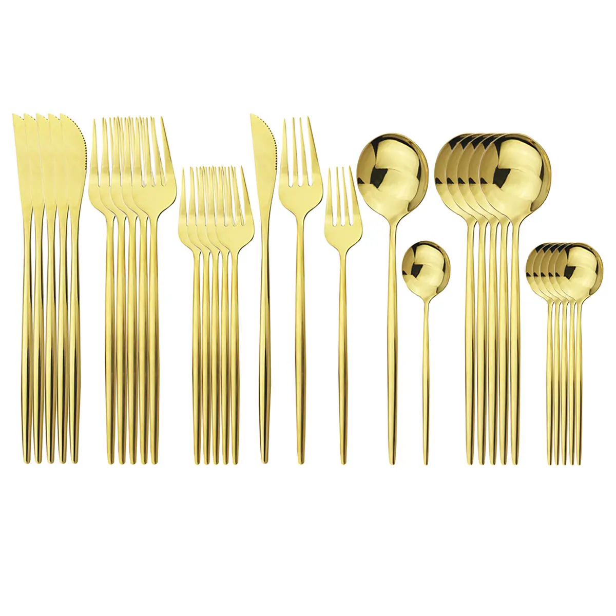 6Set-30Pcs-Rainbow-Cutlery-Set