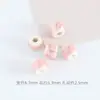 Macaron bañado en luz cerámica pequeña con cuentas cadena para teléfono móvil con cuentas pulsera de cuentas sueltas accesorios para collar venta al por mayor