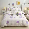 Nuevo engrosado lijado cuatro piezas dormitorio estudiantil tres piezas simple agradable a la piel funda de edredón sábanas ropa de cama al por mayor