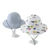 Sombrero de Pescador con Protección Solar para Bebé de Primavera y Verano Sombrero Transpirable de Algodón Puro para Exteriores con Protección Solar para Niños y Niñas Sombrero de Cubo Reversible