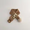 Cachecol Infantil Qiunan Outono e Inverno Estilo K Ursinho Fofo Cachecol de Tricô para Manter Aquecido e à Prova de Frio Cachecol para Pescoço de Bebê