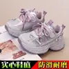 Tênis esportivos infantis, tênis estilo "dad shoes" para meninas, novos tênis casuais estilo coreano para primavera e outono, tênis de corrida leves e com sola macia para meninas pequenas