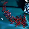 Youlapan Cinturón de Novia con Pedrería Transfronterizo Vestido Rojo Brillante Adornado con Pedrería Accesorios para Fiesta de Noche Fiesta de Cumpleaños Sh21