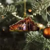 Colgante de Libro de Producto Nuevo Transfronterizo, Colgante Navideño de Acrílico, Decoración de Árbol de Navidad, Colgante Decorativo